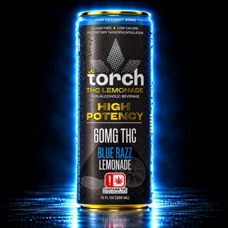 Torch THC Drink 60mg 12oz Blue Razz Lemonade