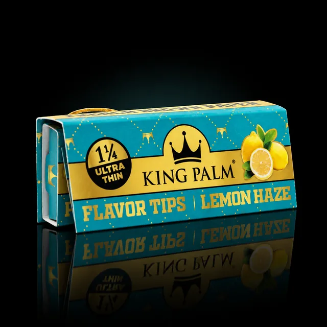 King Palm Rolling Papers with Flavor Tips Lemon Haze