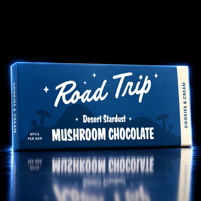 Road Trip Desert Stardust Mushroom Chocolate Bar 8pc Cookies & Cream