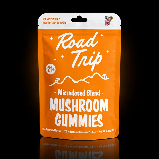 Road Trip Microdosed Blend Mushroom Gummies 20ct Pink Lemonade