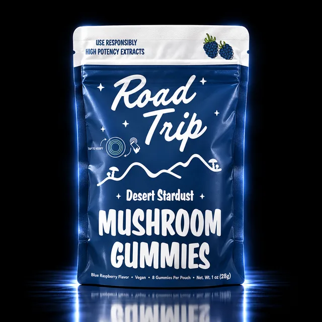 Road Trip Desert Stardust Mushroom Gummies 8ct Blue Raspberry