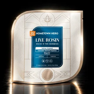 Hometown Hero Live Rosin Delta-9 Gummies 25mg 10ct Sativa