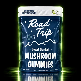Road Trip Desert Stardust Mushroom Gummies 8ct Green Apple