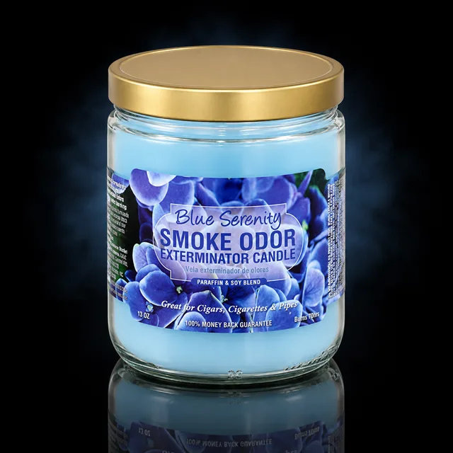 Smoke Odor Exterminator Candle Blue Serenity