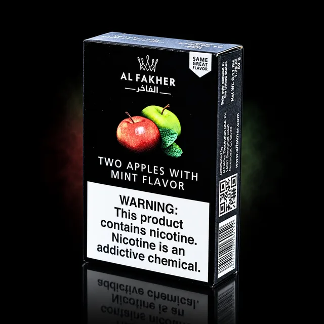 Al Fakher Hookah Tobacco 50g Two Apples with Mint