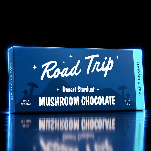 Road Trip Desert Stardust Mushroom Chocolate Bar 8pc Milk Chocolate