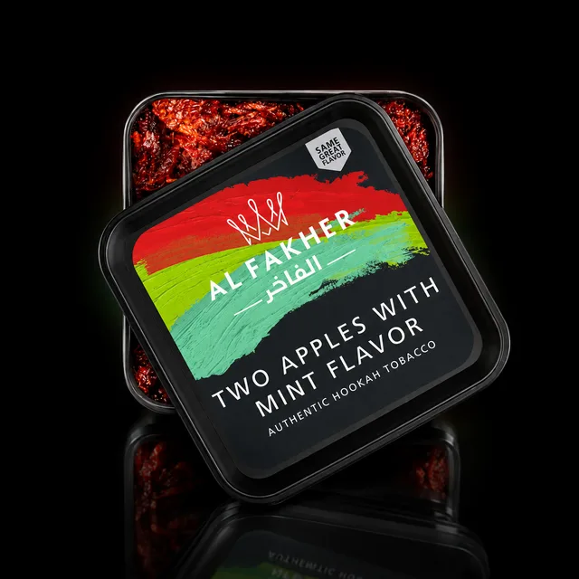 Al Fakher Hookah Tobacco 250g Two Apples with Mint