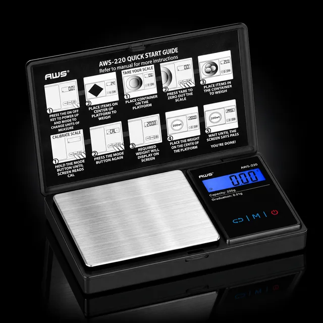 AWS Multipurpose Scale 220 x 0.01g Black