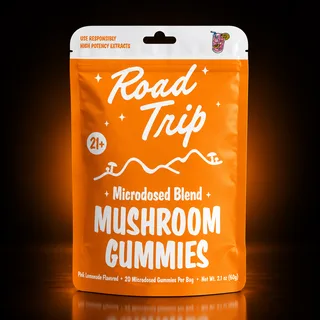 Road Trip Microdosed Blend Mushroom Gummies 20 Count Pouch PINK LEMONADE