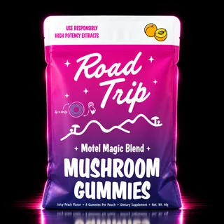Road Trip Motel Magic Mushroom Gummies 8ct Juicy Peach