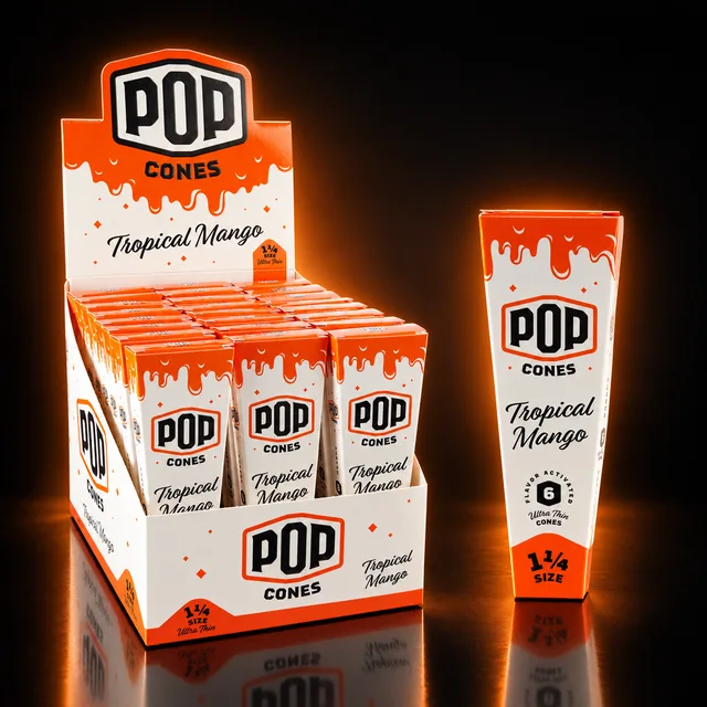 Pop Cones Ultra Thin 1 - 1 / 4 - Tropical Mango