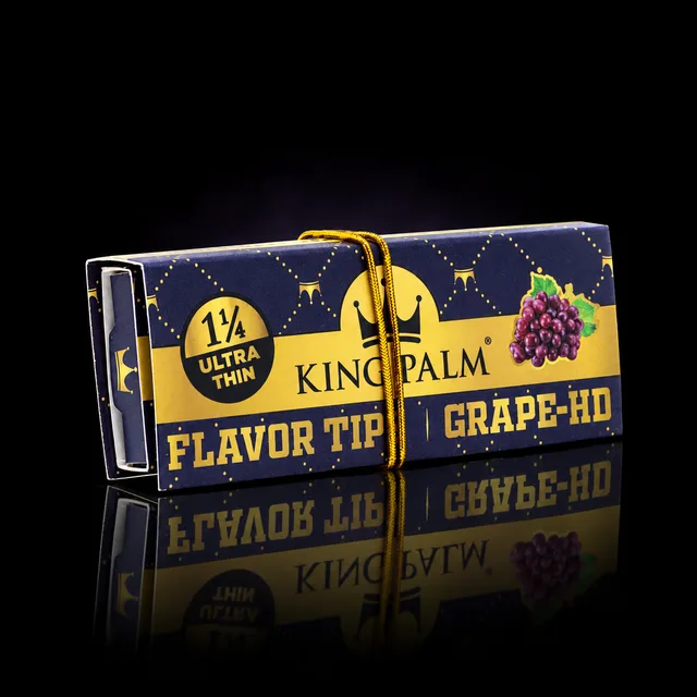 King Palm Rolling Papers with Flavor Tips Grape HD