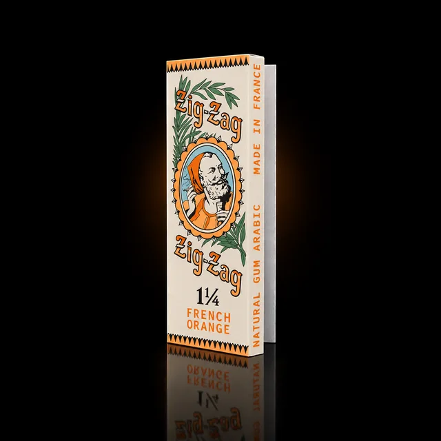 Zig-Zag Paper Vintage French Orange 1 1/4