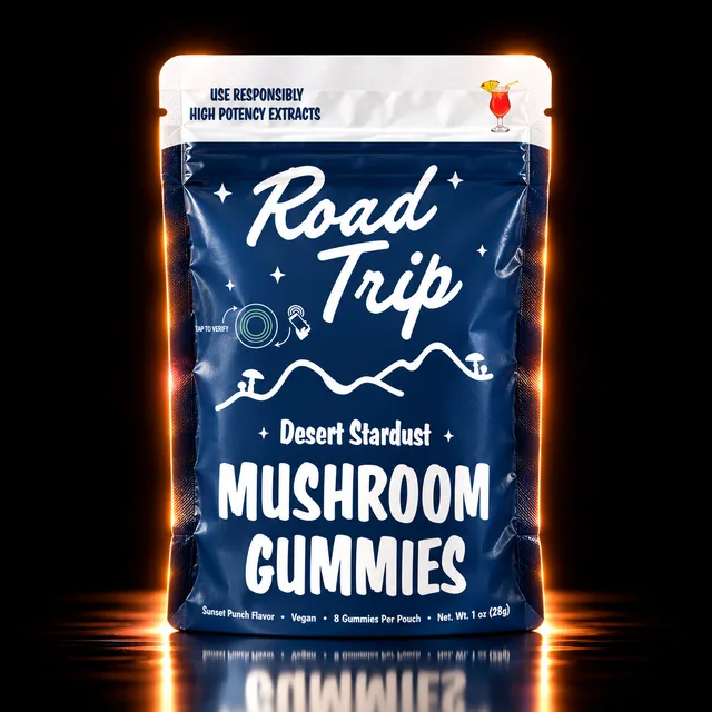 Road Trip Desert Stardust Mushroom Gummies 8ct Sunset Punch