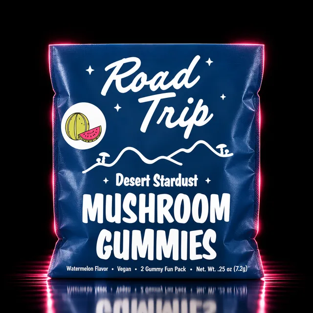Road Trip Desert Stardust Mushroom Gummies 2ct Sample Watermelon