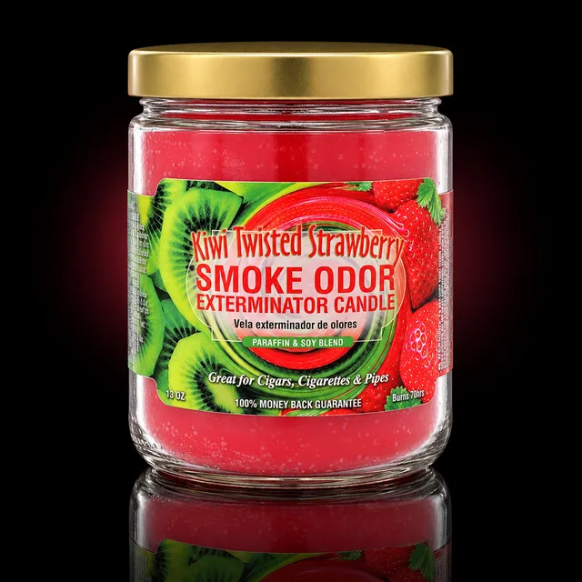 Smoke Odor Exterminator Candle Kiwi Twisted Strawberry