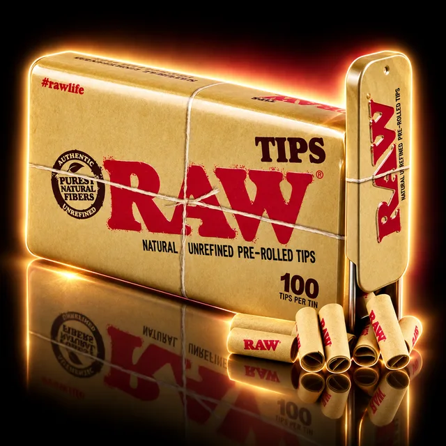 RAW Pre-Rolled Tips Tin 100ct