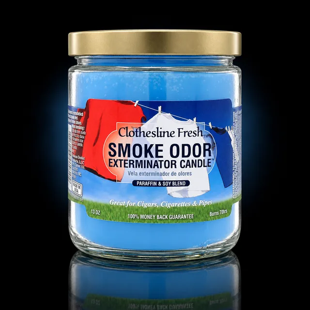 Smoke Odor Exterminator Candle Clothesline Fresh