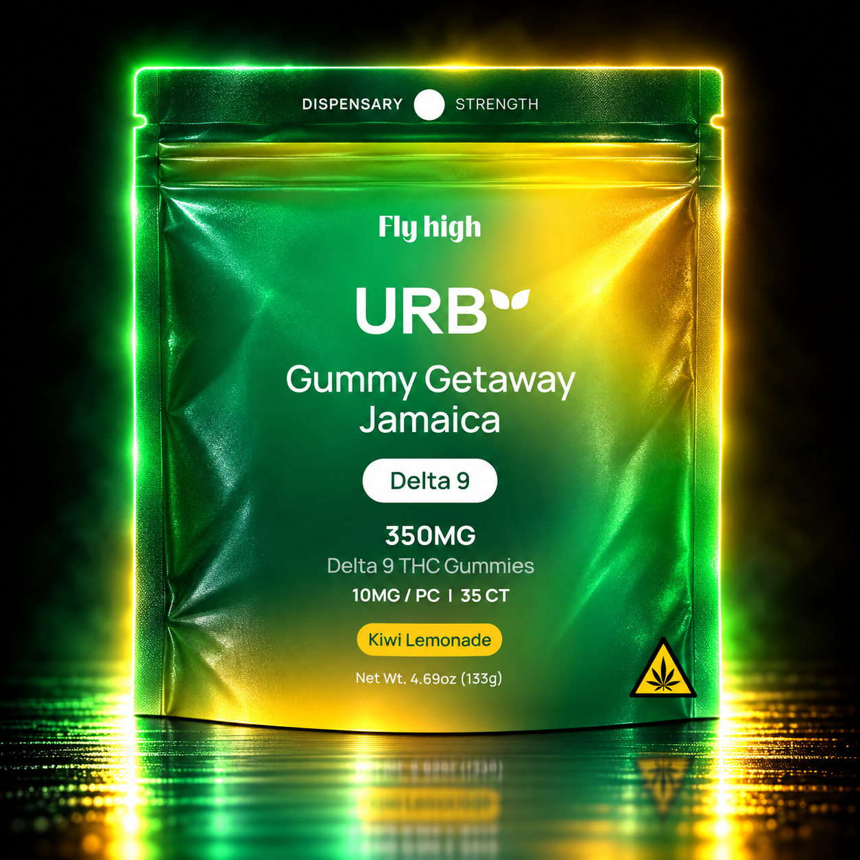 URB | Delta 9 THC Gummies 350mg | Kiwi Lemonade