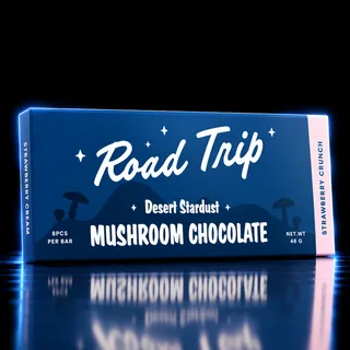 Road Trip Desert Stardust Mushroom Chocolate Bar 8pc Strawberry Crunch