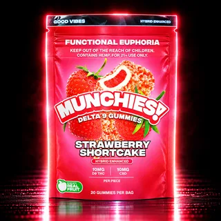 Munchies Functional Euphoria Delta-9 Gummies 20ct Strawberry Shortcake (Hybrid)