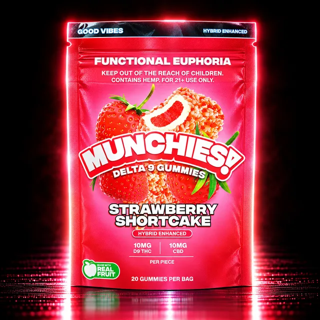 Munchies Functional Euphoria Delta-9 Gummies 20ct Strawberry Shortcake (Hybrid)