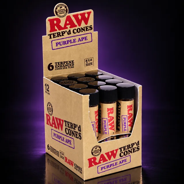 RAW Terp'd Rolling Papers 1¼ Purple Ape 6ct