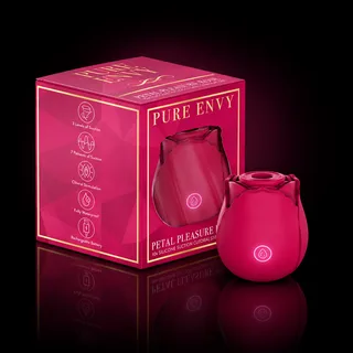 Pure Envy Petal Pleasure Rose Stimulator Desert Rose