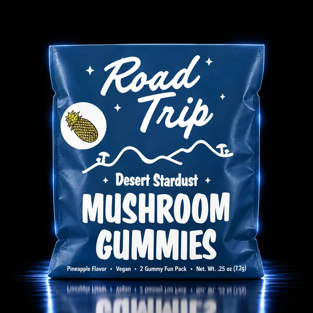 Road Trip Desert Stardust Mushroom Gummies 2ct Sample Pineapple